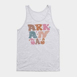 Arkansas US State Retro Typography Tank Top